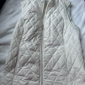 Croft & Barrow Women's Ivory Quilted Vest